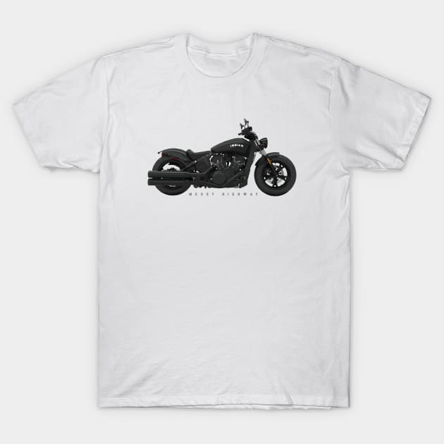 Indian Scout Bobber Sixty 20 black, sn T-Shirt by MessyHighway